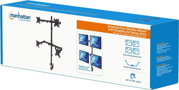 Produktbild Manhattan Tischhalterung Monitorarm (Tisch, 32")