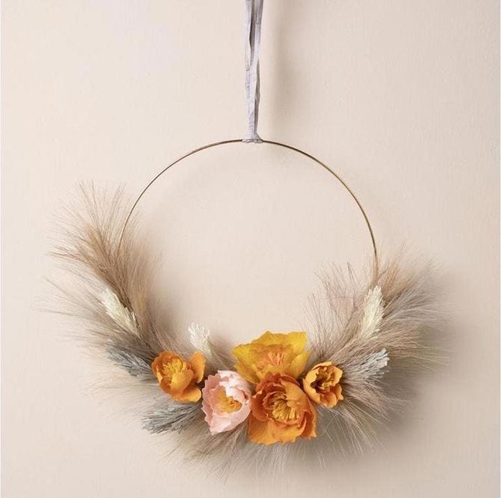 Image du produit Creativ Company Dekorationsfaden 50 cm 3 Stück, Rosa, Braun, Grau (Fleurs séchées)