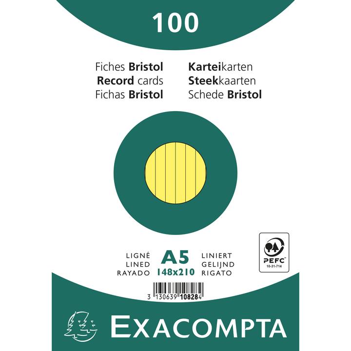 Produktbild Exacompta Karteikarten (148 x 210 mm, 205 g/m², 100 x)
