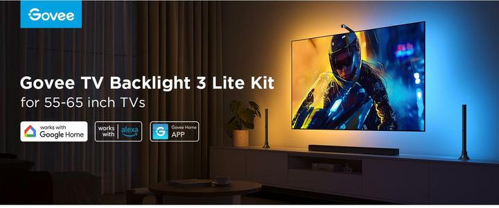 Produktbild Govee TV Backlight 3 Lite Kit (Warmweiss, RGBIC, 41 cm, Indoor)