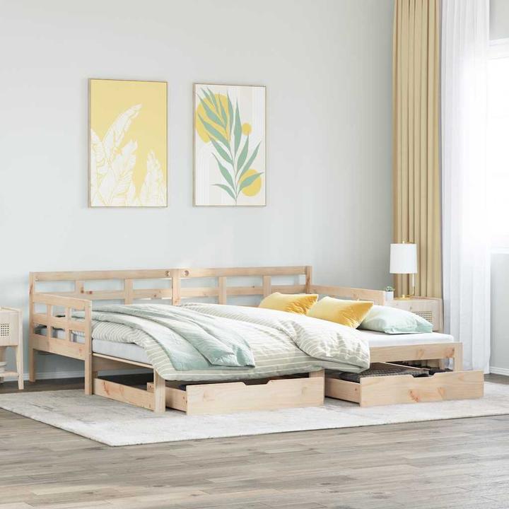 Immagine prodotto VidaXL Letto da giorno Divano letto Letto estraibile Divano letto Letto ospite Cassetti 90x190cm (Divano letto)