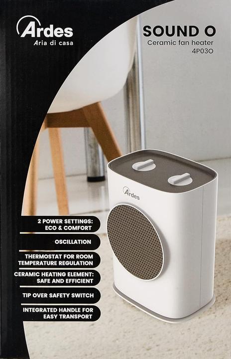 Actual product image Poly Pool AR4P03O electric space heater with fan Indoor White 1500 (1500 W)