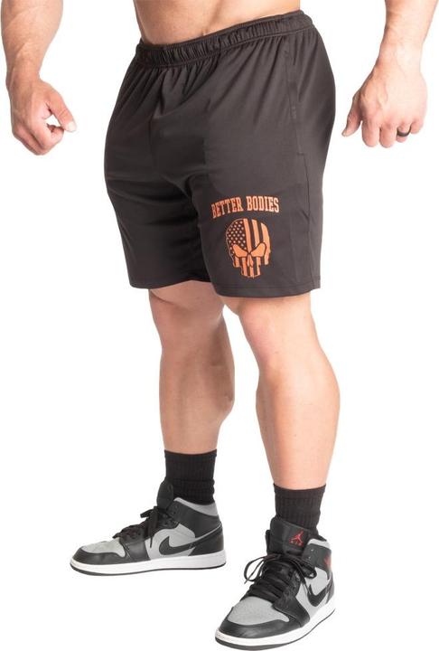 Better Bodies Skull Function Shorts - Black/Flame