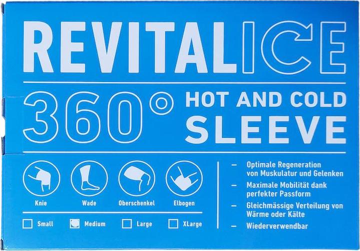 Actual product image Revitalice Ice Sleeve, Portable Cooling Pack for Ankle, L