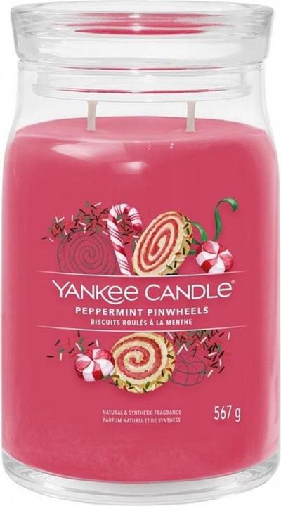 Actual product image Yankee Candle Peppermint Pinwheels Signature Large Jar Scented Candle