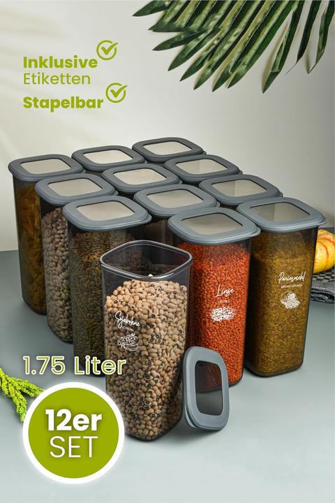 Produktbild Viwares 12er-Vorratsdosen-Set (1.75 l)