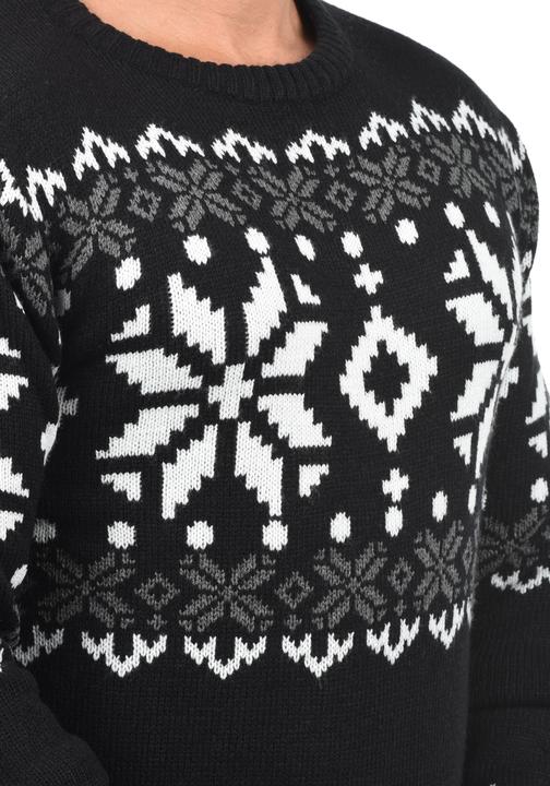 Actual product image Solid Norwig Men's Jumper Chunky Knit Pullover With Crew Neck (XL)