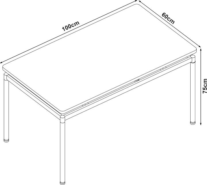 Actual product image En.Casa Hemnes (100 x 60 x 75 cm)