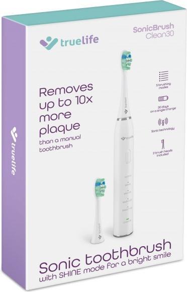Image du produit Truelife SonicBrush Clean30 White Brosse à dents vibrante pour adultes (Brosse à dents sonique)