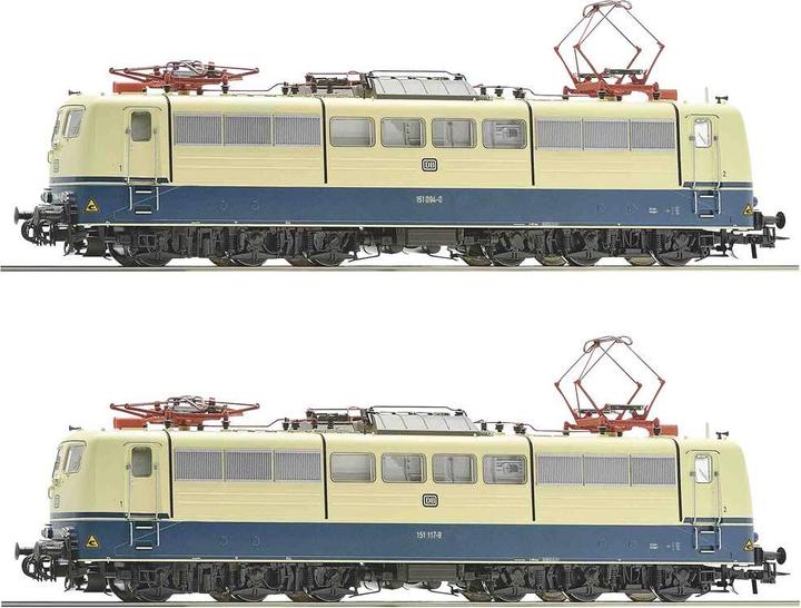 Actual product image Roco H0 Ro 2 electric locomotive 151 094-0 and 151 117-9 (Track H0)
