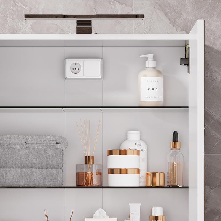 Produktbild Vichy Badspiegelschrank Lavio, Weiss, 60 x 60 cm mit LED-Beleuchtung (60 x 60 x 20 cm)