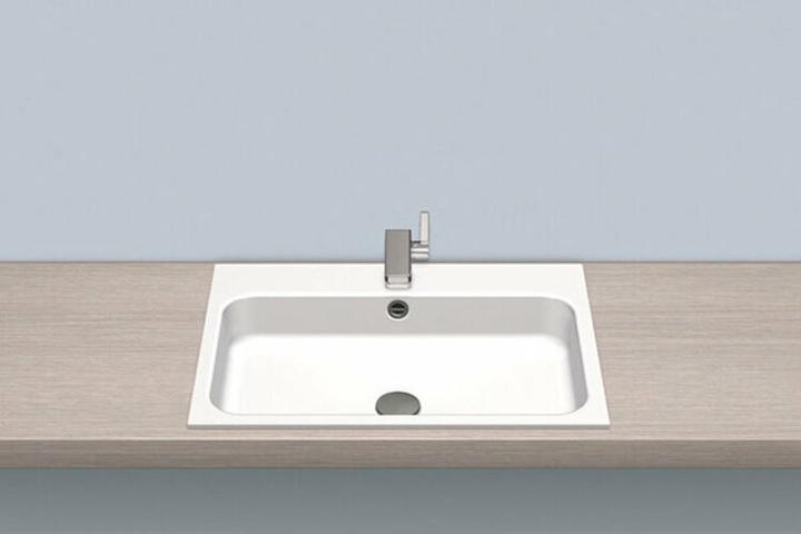 Produktbild Alape Einbaubecken EB.SR650H, rechteckig B: 650mm H: 127mm T: 472mm, 2219600000, weiss (910 mm, 650 mm)