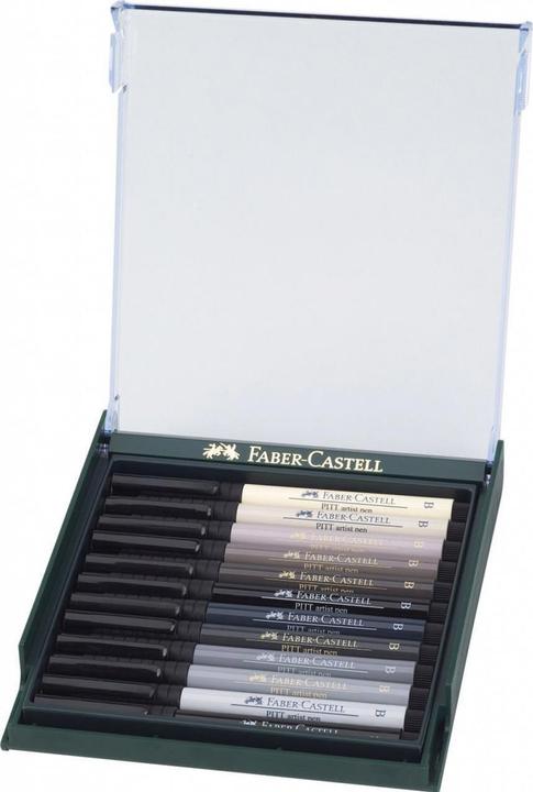 Image du produit Faber-Castell Jeu d'encre de dessin pigmenté (Gris, 12 x)