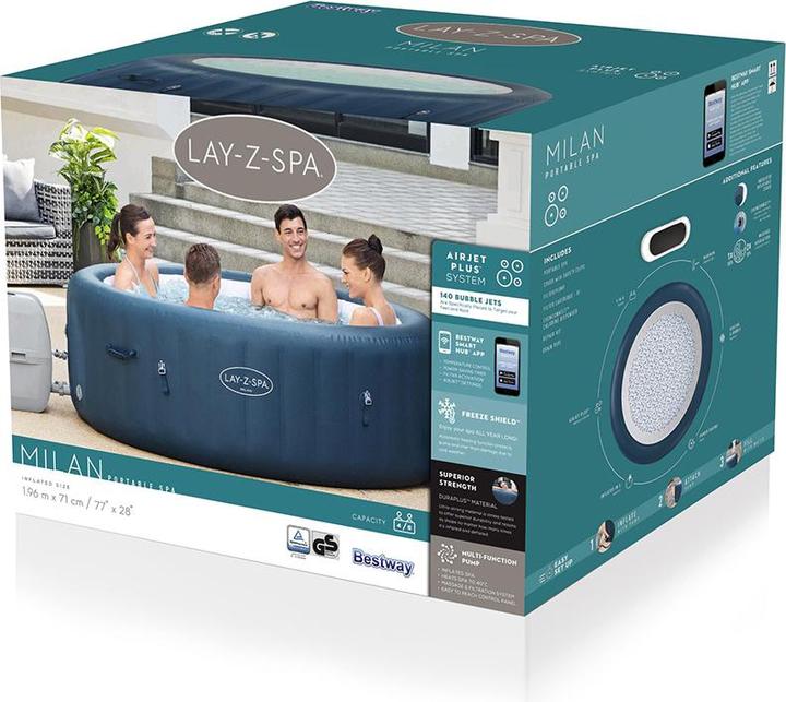 Actual product image Bestway Lay-Z-Spa Milan AirJet Plus (6 pers.)
