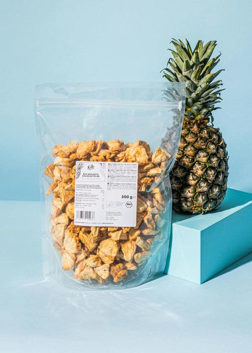 Produktbild KoRo Bio vakuum getrocknete und gepuffte Ananasstücke (500 g)