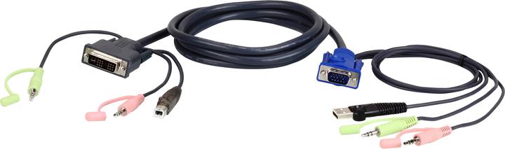 Aten 2L-7DX2U KVM-kabel VGA naar DVI