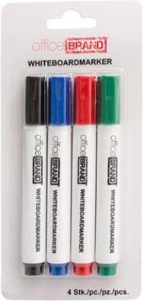Produktbild OfficeBrand Whiteboard Marker (Blau, Grün, Rot, Schwarz, 1 mm)