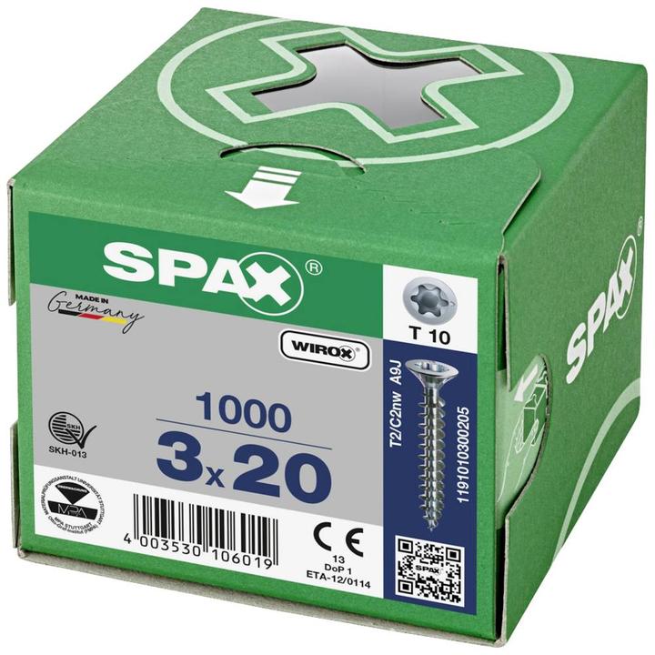 Produktbild Spax Spanplattenschrauben SK T10 3,0x16 mm (1000 Schrauben pro Stück)