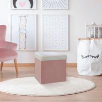 Produktbild Home Deco Kids koffer hocker faltbar rosa fellimitat leo