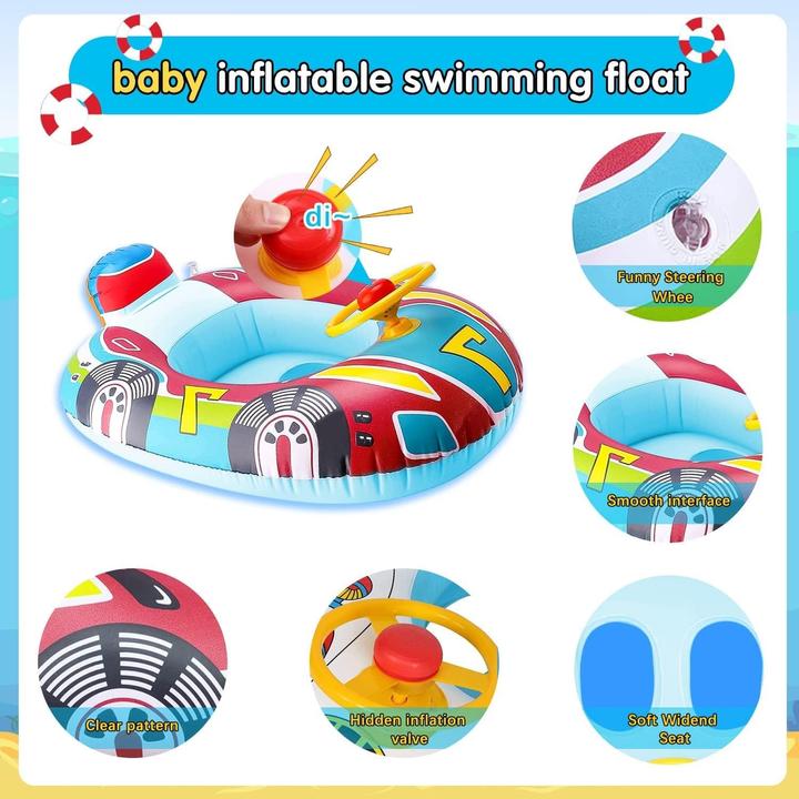 Immagine prodotto Splash & Fun Aiuto al galleggiamento per bambini gonfiabile per auto, sedile galleggiante 60x45cm