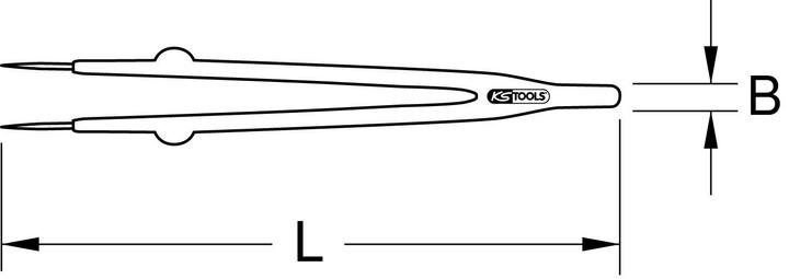 Produktbild KS Tools Isolierte Pinzette, spitz, 11mm