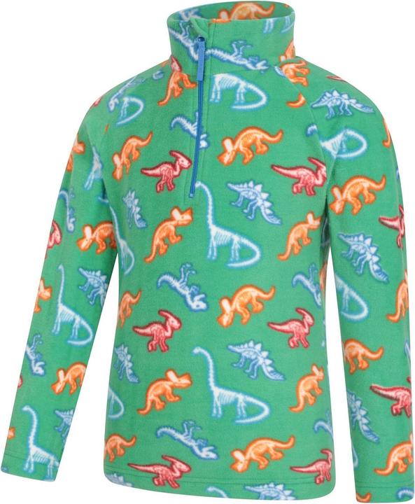 Actual product image Mountain Warehouse Childrens/Kids Pursuit Dinosaur Skeleton Half Zip Fleece Top (98)