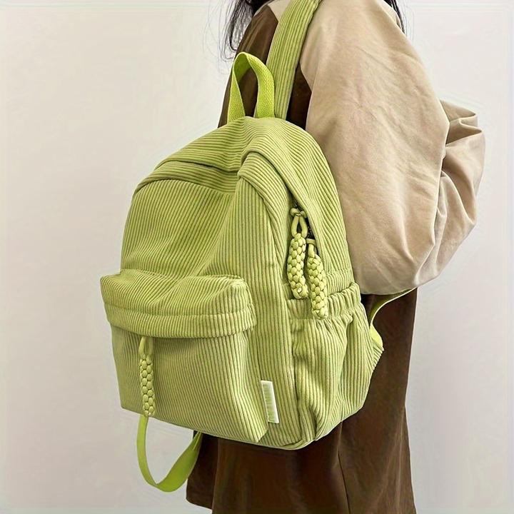 Immagine prodotto Only-Bags.Store Zaino piccolo in velluto a coste, zaino da viaggio casual, zaino semplice alla moda (10 l)