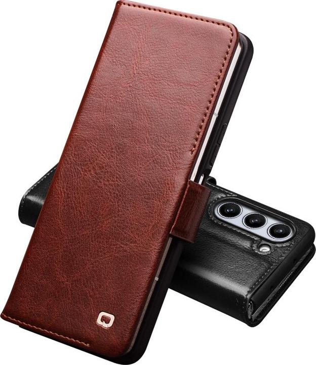 Produktbild QiAlino Hülle Flip mit magnetischem Verschluss Dunkelbraun (Samsung Galaxy Z Fold6)