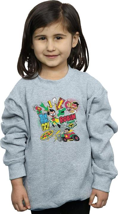 Image du produit - Sweat TEEN TITANS GO ROBIN MONTAGE - Fille (128)