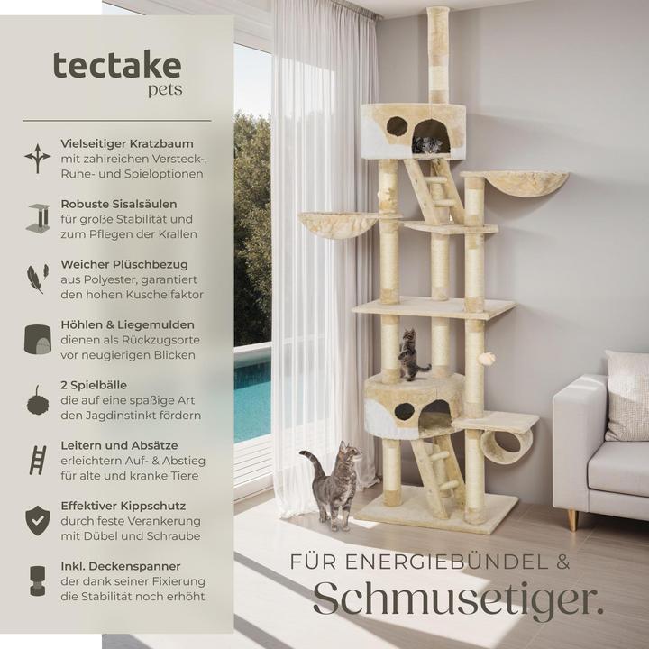 Produktbild tectake Hansi (260 cm, Beige, Weiss)