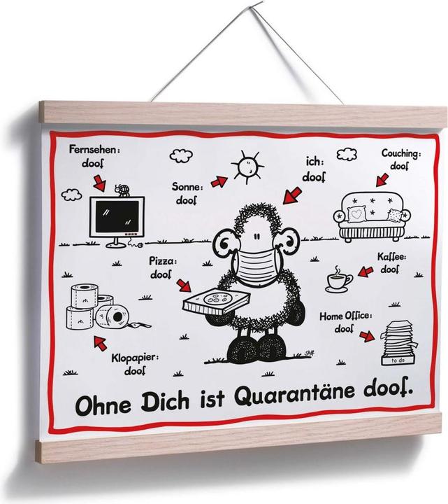 Immagine prodotto Sheepworld Quarantena stupida (80 x 60 cm)