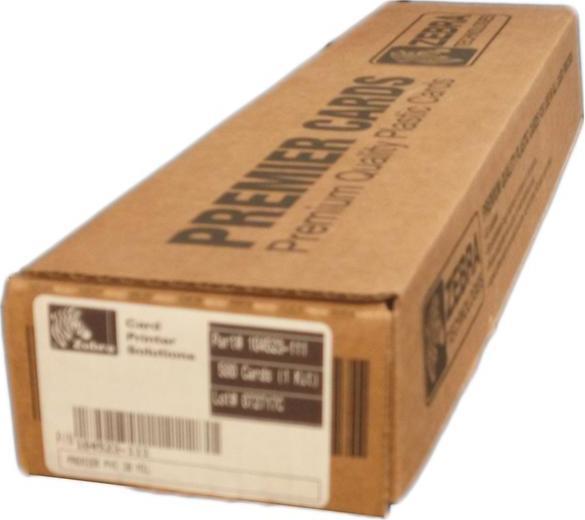 Actual product image Zebra Polyvinyl chloride (PVC) - 10 mil - CR-80 Card (85.6 x 54 mm)