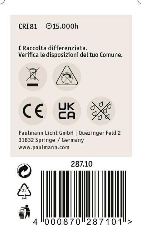 Produktbild Paulmann Tropfen (E27, 2.60 W, 260 lm, 1 x, F)