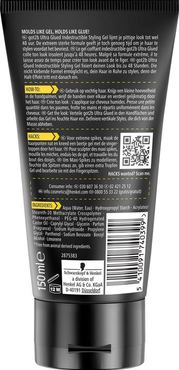 Produktbild Got2b Ultra Glued (Haargel, 150 ml)