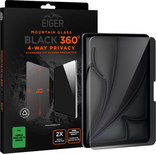 Image du produit Eiger 4-Way Privacy verre de protection visuelle plein écran Fit Mountain Black Privacy 360 Tablet (1 pièce(s), iPad Air 11 2024 (M2))