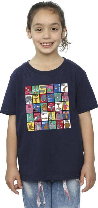 Actual product image Tom & Jerry Girls Grid Squares Cotton T-Shirt (140, 146)