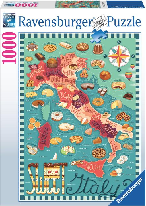 Actual product image Ravensburger Puzzle Map of Italy - Sweet 1000p (1000 pieces)