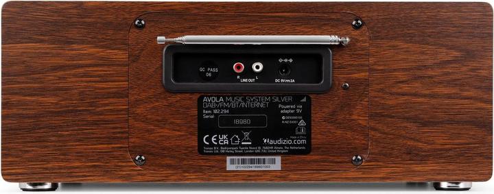 Produktbild Audizio DAB+ Radio Avola Silber, Radio Tuner: FM, DAB+ (DAB+, FM, Bluetooth, WLAN)