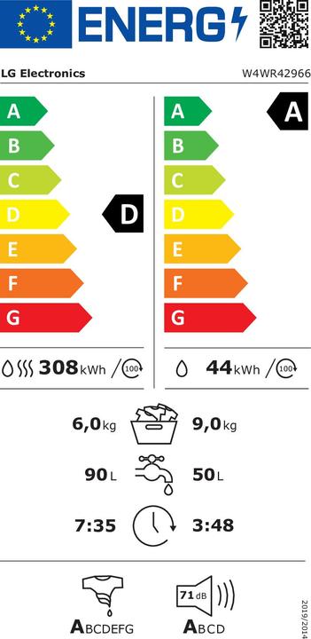 Etichetta energetica LG W4WR42966