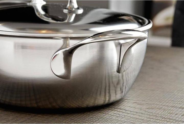 Actual product image Demeyere Atlantis Schmortopf mit Doppelwanddeckel (24 cm, Casserole + Stewpot, Stainless steel)