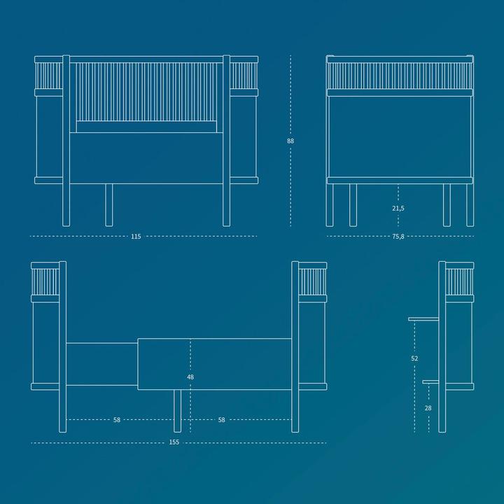 Actual product image Sebra Baby & Junior Bed Mist Green (70 x 110 cm)