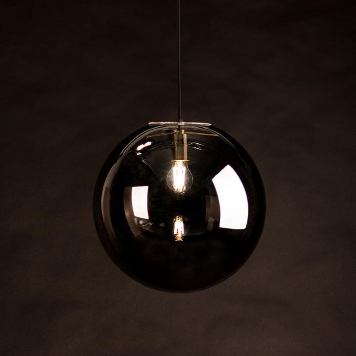 Immagine prodotto s.luce Lampada a sospensione in vetro Orb con 2 o 5 luci, incluso sistema a binario a 1 circuito (E27)
