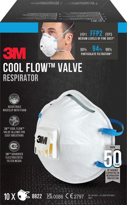 Actual product image 3M Respirator 8822 (FFP2, 10 x)