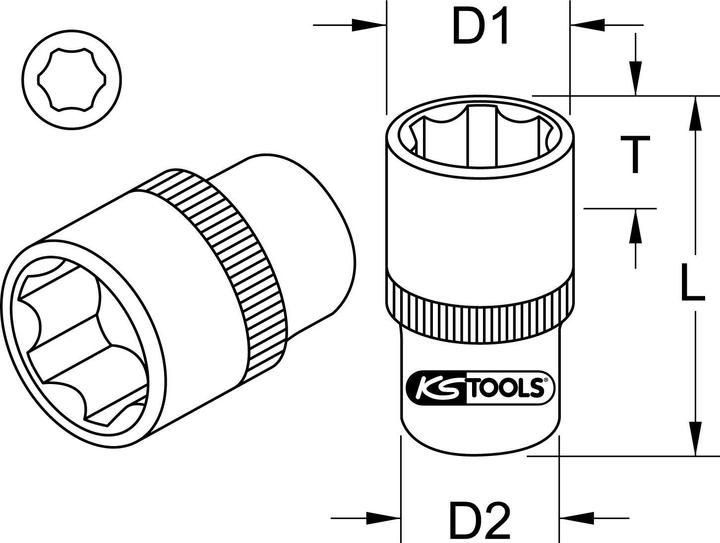 Immagine prodotto KS Tools 1/2" presa (23 mm)