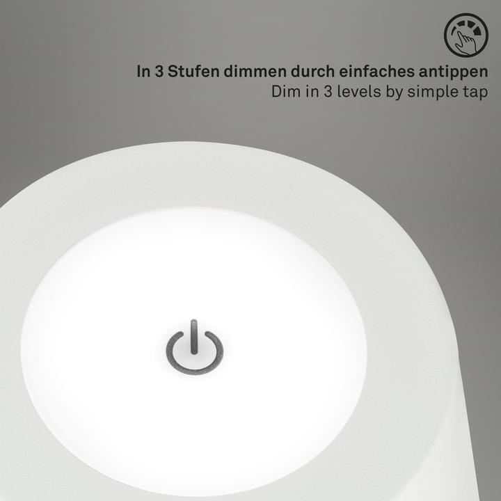Immagine prodotto Briloner Lampada da terra LED a batteria, bianca, 1xmodulo LED/3.5W (400 lm)