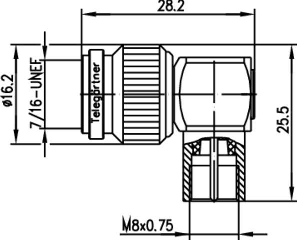 Immagine prodotto Telegärtner J01019A0012 Interfaccia/adattatore cavo in acciaio inossidabile TNC FME (Cavi antenna)