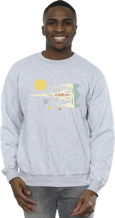 Actual product image Star Wars Mens The Mandalorian Cutout Ship Sweatshirt (M)