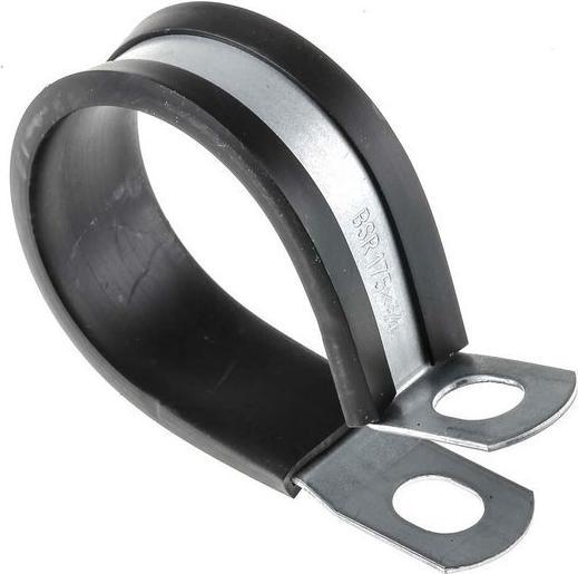 Actual product image Rs Pro Cable holder P-clamp for screwing, cable Ø 40mm steel black 19.1 mm x 2.4mm