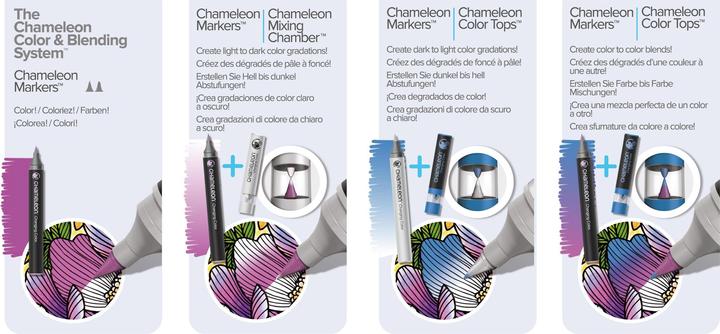 Produktbild Chameleon Aquarellfarbstifte Brushpen Color & Blending Set (Rosa, Grau, Dunkelgrün, Violett, Grün, Pfirsich, Gelb, Hellblau, 6.60 x)