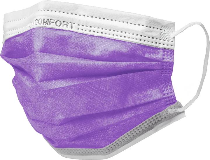 Produktbild Ampri MED-COMFORT Mundschutz 3-lg. TYP IIR - lila (Schutzklasse I, 50 x)
